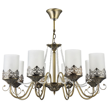 Люстра 8*E14 60Вт Бронза IP20 Sherborne FR2563-PL-08-BZ Freya