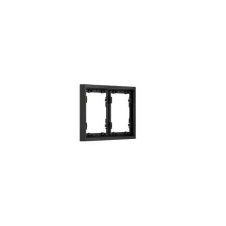 Рамка пластиковая Voltum S70 на 2 поста, (черный матовый)