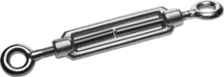 Талреп DIN 1480, кольцо-кольцо, М10, 1 шт, кованая натяжная муфта, оцинкованный, Профессионал ЗУБР