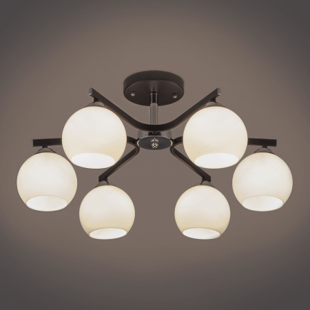 Потолочная люстра с плафонами 6*E27 40Вт венге, хром IP20 (30145/6 хром/венге) Eurosvet