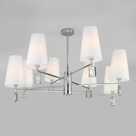 Классическая люстра с абажурами 8*E14 40Вт хром IP20 Milazzo (60137/8 хром) Eurosvet