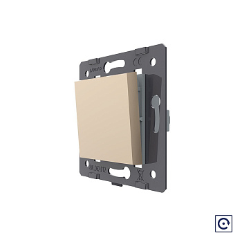 Одноклавишная механическая кнопка (звонок), цвет золотой (механизм) Livolo