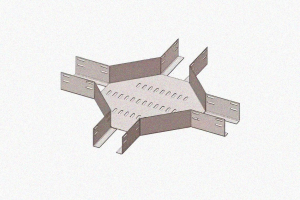 Лоток крестообразный глухой КМГ 200х50 УХЛ1, оцинкованный лист S1,0