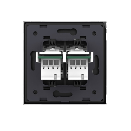 Розетка телефон двойная Черная Livolo