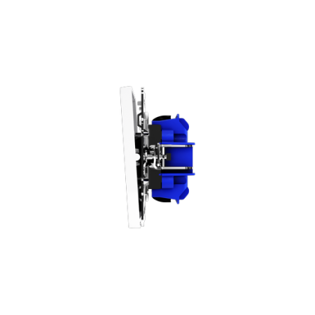 Выключатель встраиваемый Voltum S70 одноклавишный с подсветкой 10А, (белый глянцевый)