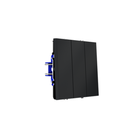 Выключатель встраиваемый Voltum S70 трехклавишный 10А, (графит)