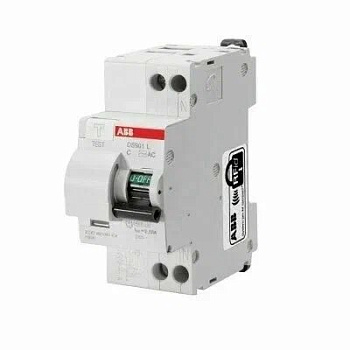 Дифференциальный автоматический выключатель АВДТ 1П+N 10А С 30мА DSH941R ABB