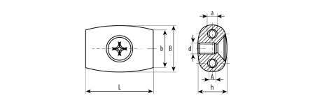 Зажим троса "Бочонок", 6мм, 15 шт, ЗУБР