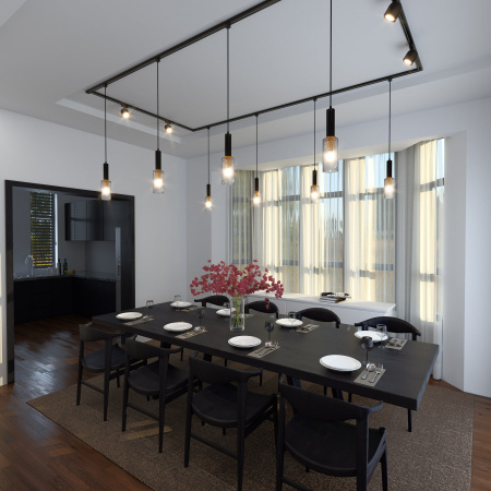 Однофазный шинопровод 2м (в комплекте ввод питания и заглушка) черный IP20 (a057078) Elektrostandard