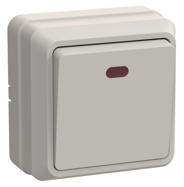 Выключатель 1-клавишный ОУ с индикацией ВС20-1-1-ОКм 10А ОКТАВА кремовый IEK