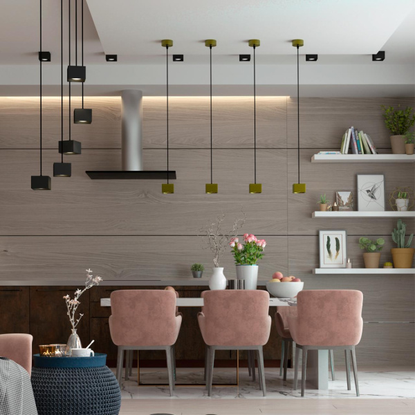 Св-к накл.св/д,провод 2м IP20 LED 4000К 12W 220V PATERA золото B NOVOTECH