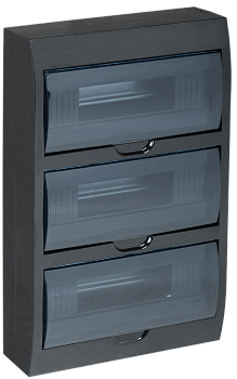 Корпус пластиковый ЩРН-П-36 IP41 черный KREPTA 3 IEK