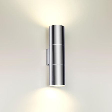 Настенный св-к IP44 LED E27 max 2*7W BAZEL хром/металл B ODEON LIGHT