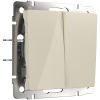 Встраиваемые механизмы Выключатель СУ 2-кл. 10А 00 IP20 Бежевый Werkel