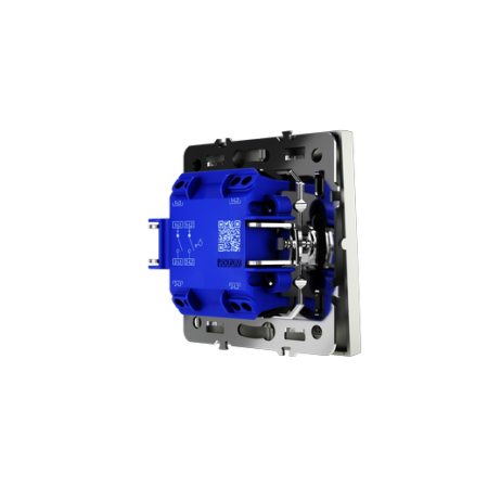 Выключатель с самовозвратом встраиваемый Voltum S70 двухклавишный 10А, (сталь)