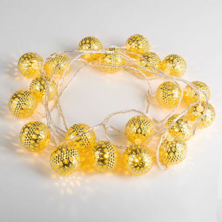 Гирлянда нить с мерцанием 2,8 м IP20 (400-003 золото / теплый белый) Eurosvet