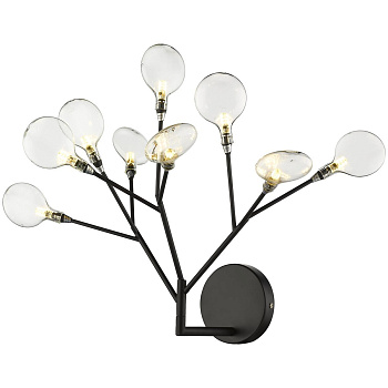 Бра Черный/Прозрачный G4 9*1,5Вт WE241.09.021 WERTMARK