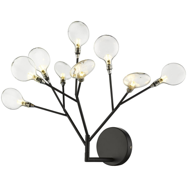 Бра Черный/Прозрачный G4 9*1,5Вт WE241.09.021 WERTMARK