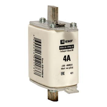 Плавкая вставка ППН-33 160/ 4А габарит 00 PROxima EKF