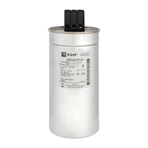 Конденсатор косинусный КПС-0,4-30-3 PRO EKF