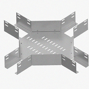 Лоток крестообразный перфорированный КМ 100х100 УТ1,5, оцинкованный лист S1,5