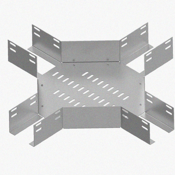 Лоток крестообразный перфорированный КМ 100х100 УТ1,5, оцинкованный лист S1,5
