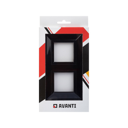 Рамка из металла, "Avanti", черная, 2 поста (4 мод.) DKC