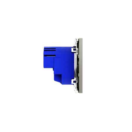 Розетка встраиваемая Voltum S70 с заземлением и защитными шторками, 16А, с USB, A+A, (шелк)
