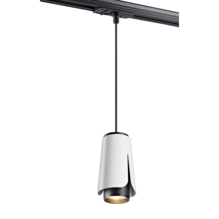 Св-к трековый однофазный,провод 1м IP20 GU10 9W 220V TULIP белый NOVOTECH