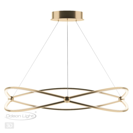 Люстра LED 4000K 54W 220V LESLA золотой/прозрачный ODEON LIGHT