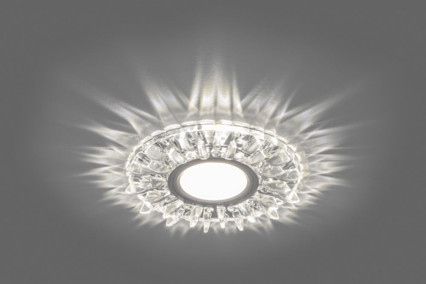 Светильник встраиваемый с белой LED подсветкой Feron CD911 потолочный MR16 G5.3 прозрачный