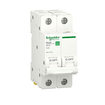 Выключатель автоматический ВА 2П 20А С 6кА RESI9 Schneider Electric