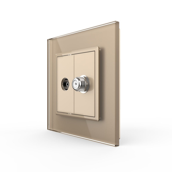 Розетка ТВ/Спутниковая SAT Золотая Livolo