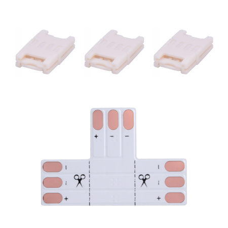 09-101 Комплект коннекторов (Т-образный +3 клипсы) для адресной светод. ленты 12/24В, RGB, IP20, подложка 10мм, 3pin APEYRON