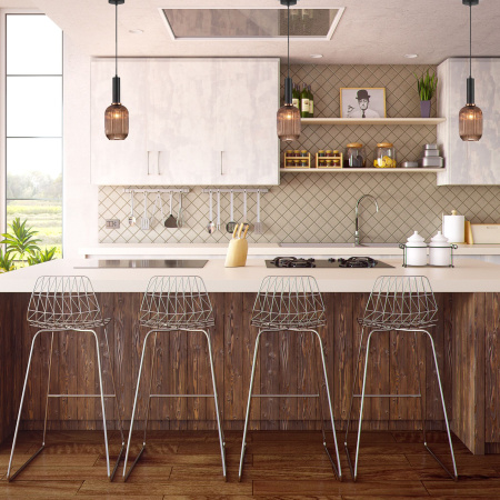 Подвесной светильник 1*E27 40Вт черный IP20 (50181/1 янтарный) Eurosvet