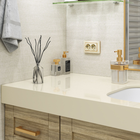 Встраиваемые механизмы Розетка СУ 2-м с заземл. 16А слоновая кость IP20 Werkel