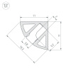Профиль угловой SL-KANT-H11-2000 ANOD BLACK Алюминий Arlight