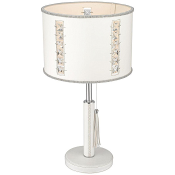 Настольная лампа Хром, Белый/Белый, Прозрачный E27 1*40Вт WE393.01.004 WERTMARK
