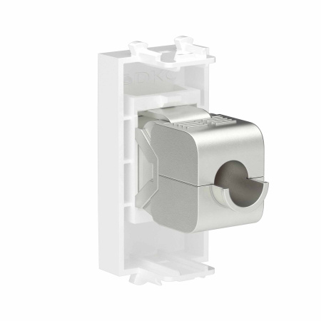 Компьютерная розетка RJ-45 без шторки модульная, кат.6 экранированная, "Avanti", "Белое облако", 1 модуль DKC