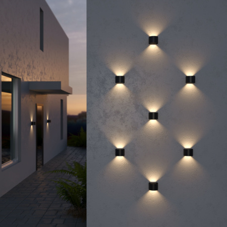 Уличный настенный светодиодный светильник 7Вт 4000К черный IP54 Blade (a038828) Elektrostandard