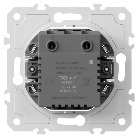 Donel USB зарядное устройство 12Вт, 3100мА, тип A+С, серия DB