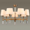 Люстра E14 7*40W LONDON бронзовый/белый/ткань ODEON LIGHT
