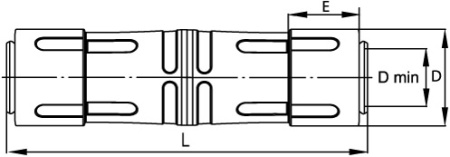 Муфта для труб армированных, IP65, д.16мм DKC