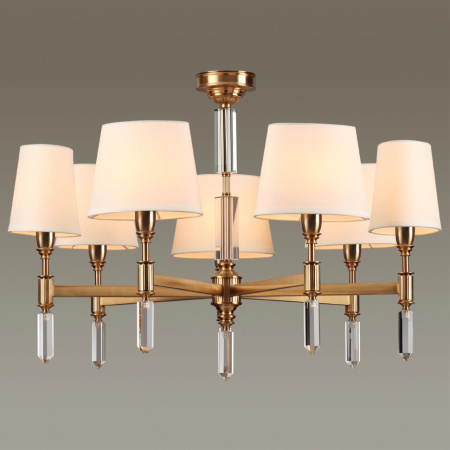 Люстра E14 7*40W LONDON бронзовый/белый/ткань ODEON LIGHT