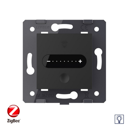 Одноклавишный проходной сенсорный диммер ZigBee, цвет черный (механизм) Livolo