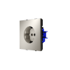 Розетка встраиваемая Voltum S70 с заземлением и защитными шторками, 16А, (кашемир)