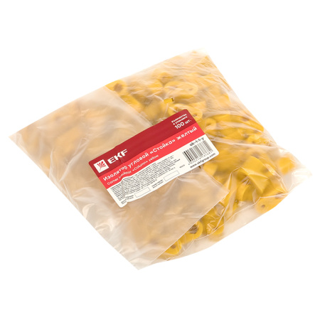 Изолятор угловой "Стойка" желтый PROxima EKF