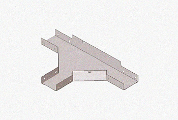 Лоток тройниковый замковый глухой ОТЗГ 200х100 УТ1,5, оцинкованный лист S1,2