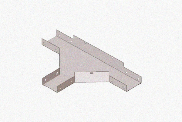 Лоток тройниковый замковый глухой ОТЗГ 200х100 УТ1,5, оцинкованный лист S1,2