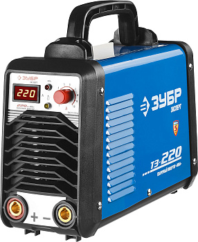 Инвертор свароч, Профессионал ЗАС-Т3-220-Д,220А,MMA,IGBT,Форсаж дуги,Горяч. старт,Антиприлип. эл-да,ПВ-60%,220В (мин 160В),дисплей ЗУБР